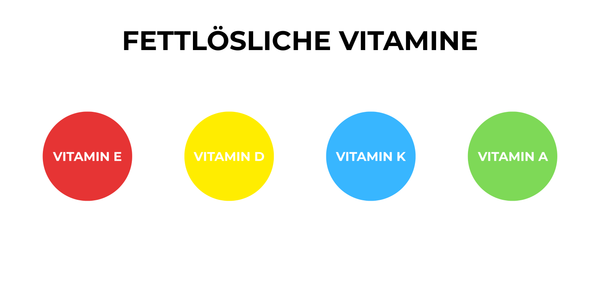 Fettlösliche Vitamine: Warum E, D3, K2 und A zusammengehören