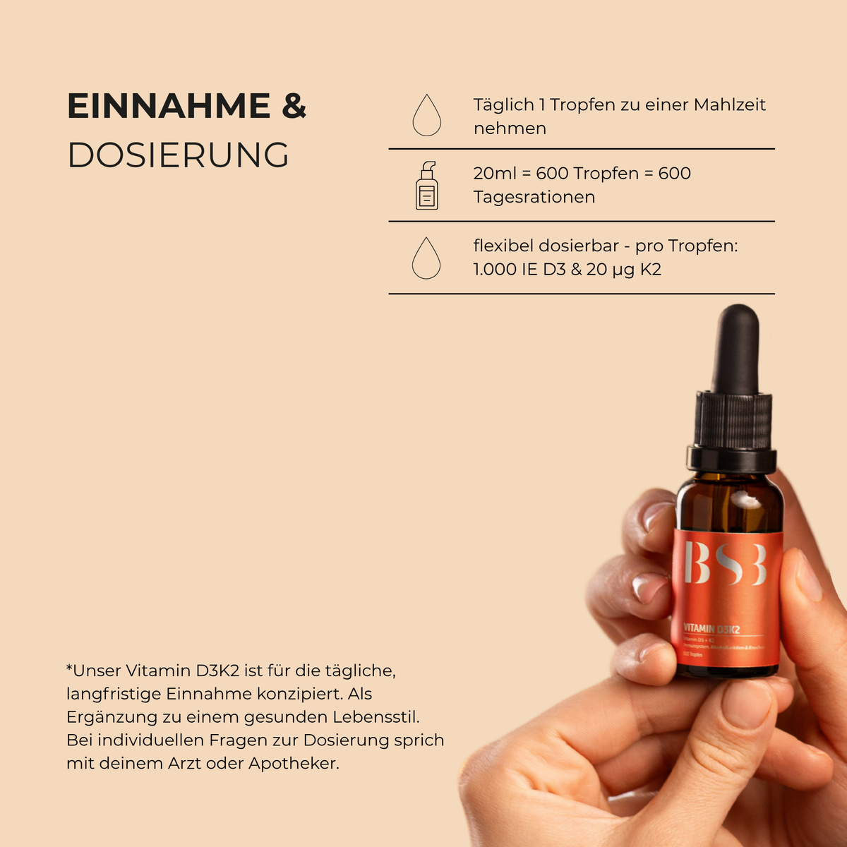 BS3 Vitamin D3 K2, Produktansicht 2