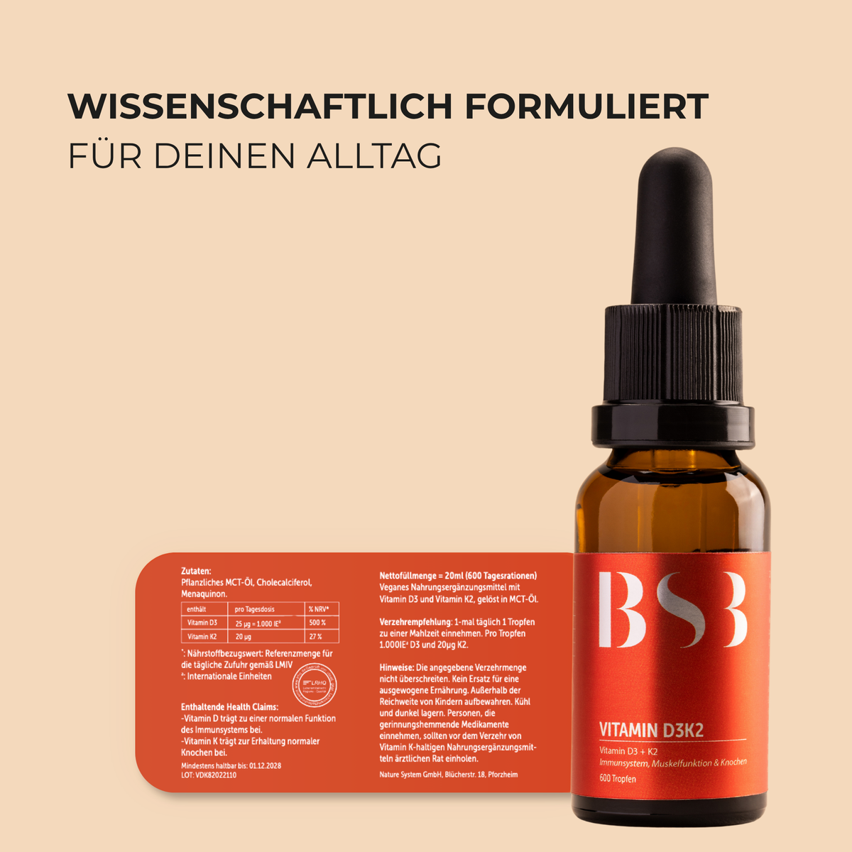 BS3 Vitamin D3 K2, Produktansicht 4