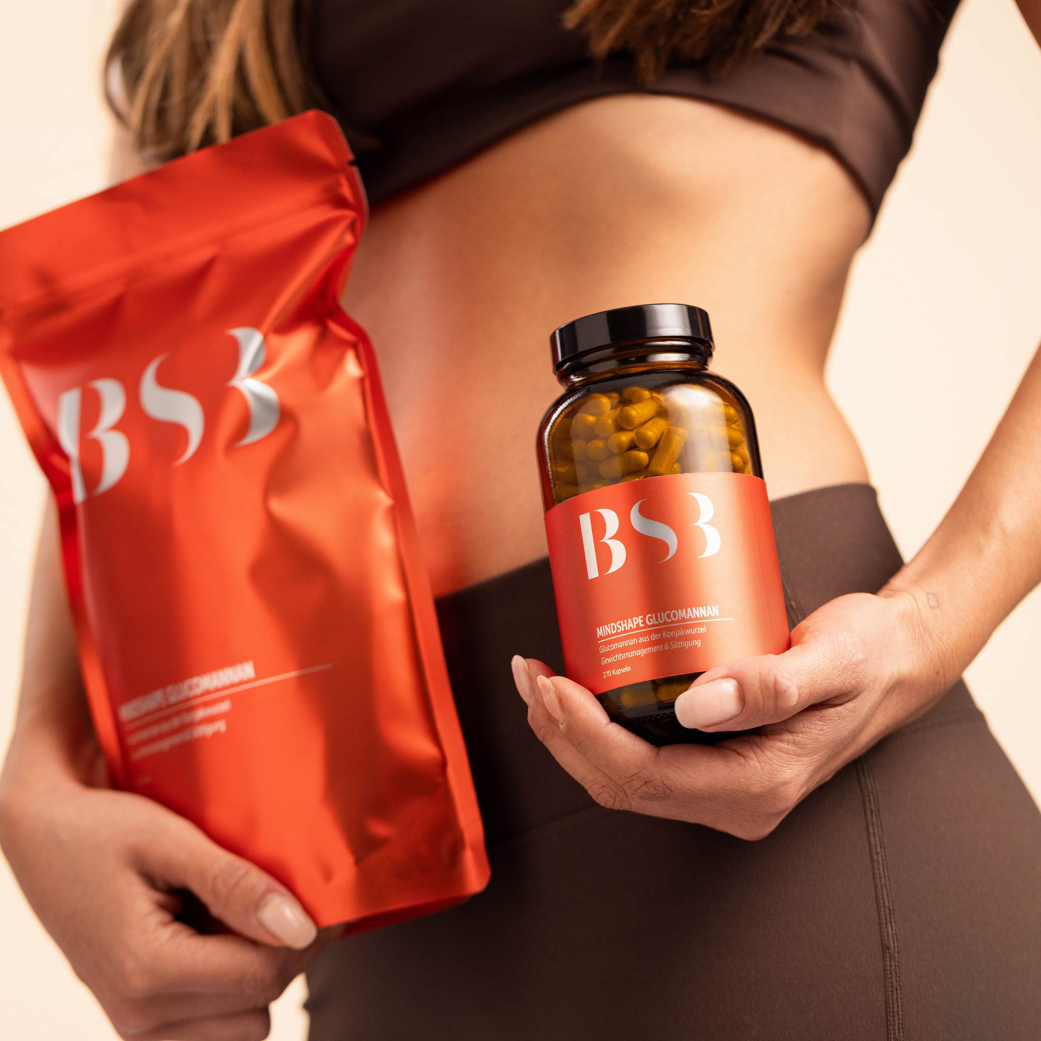 MinDshape Glucomannan Kapseln von BeautySystem-3, zeigt die verschlossenen Kapseln in einer Packung.