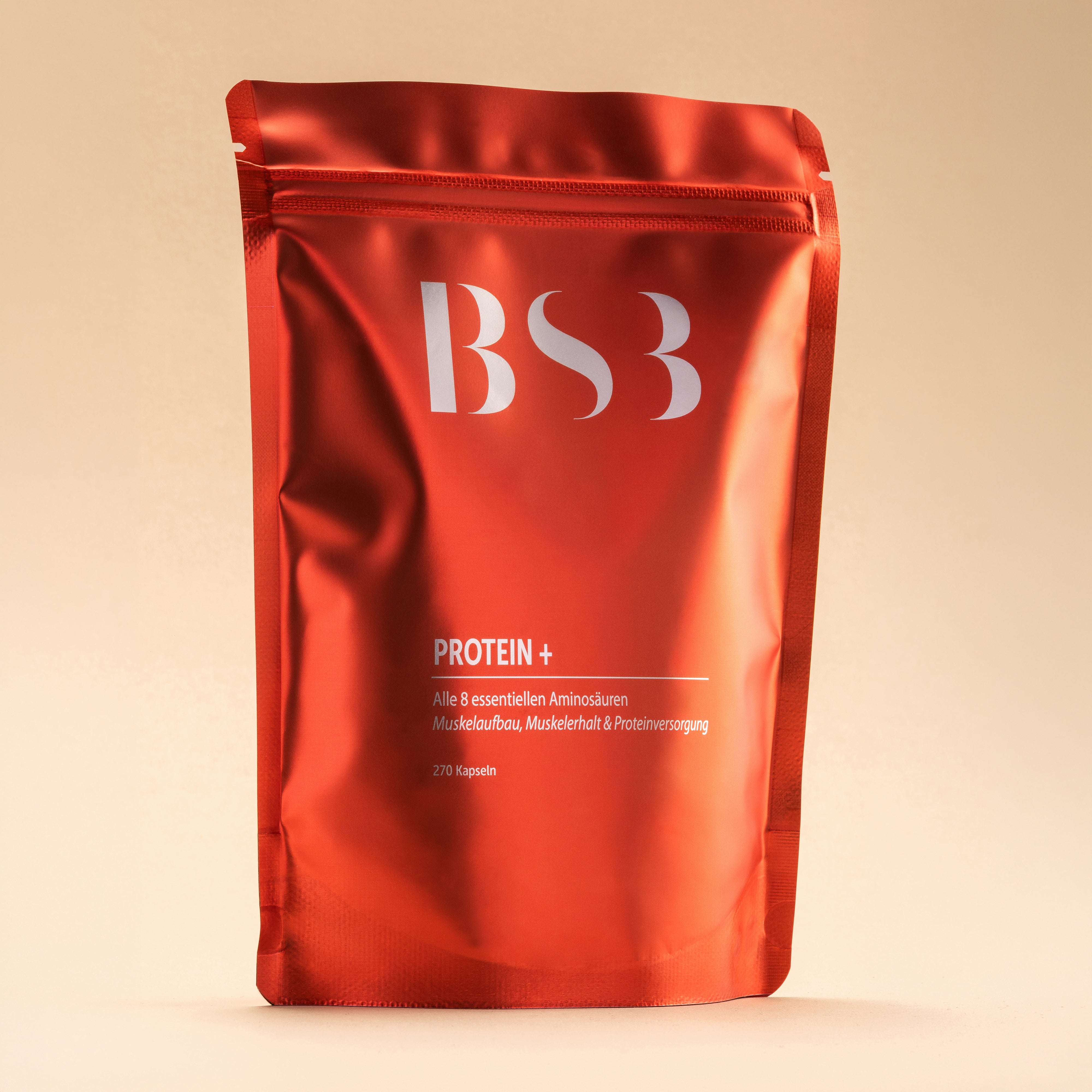 Protein PLUS Refill von BeautySystem-3, weiße Verpackung mit Proteinpulver, ideal für nährstoffreiche Ergänzungen